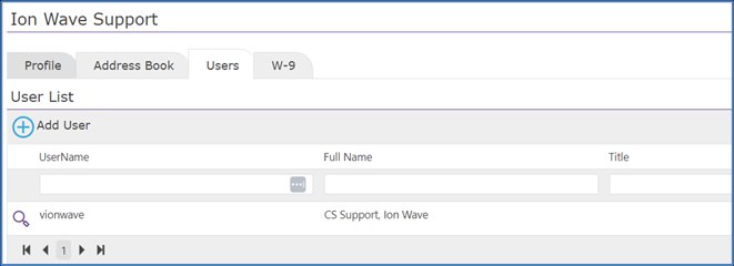 Users tab with the Add User button above the user list.