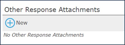 Other Response Attachments section with a New button and no attachments added.